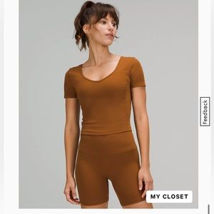 Lululemon Align Crop Top. Copper Brown. Size 6